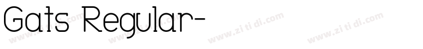 Gats Regular字体转换